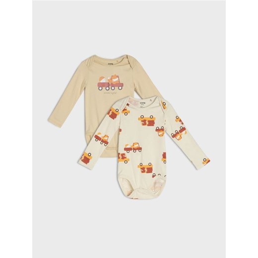 Sinsay - Body 2 pack - kremowy ze sklepu Sinsay w kategorii Odzież dla niemowląt - zdjęcie 186090747