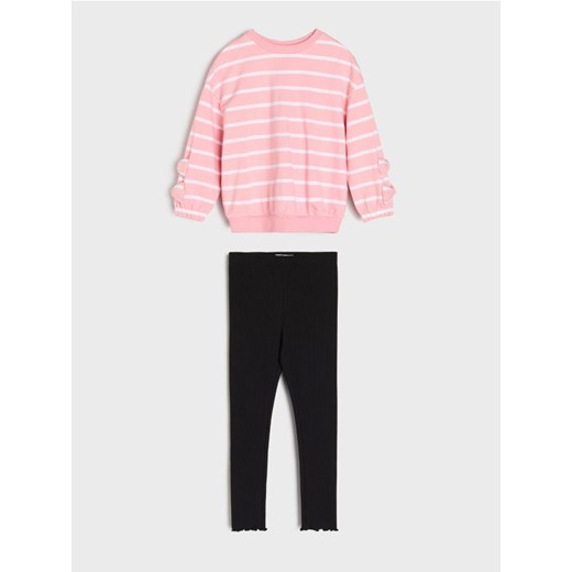 Sinsay - Komplet: bluza i legginsy - wielobarwny Sinsay 128 (7-8 l) Sinsay