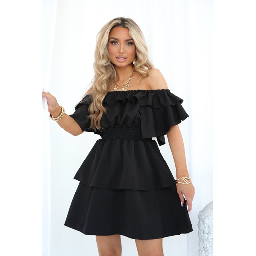 sukienka hiszpanka valentina by mielczarkowski polski produkt - czarna Mielczarkowski uniwersalny okazja STYLOWO