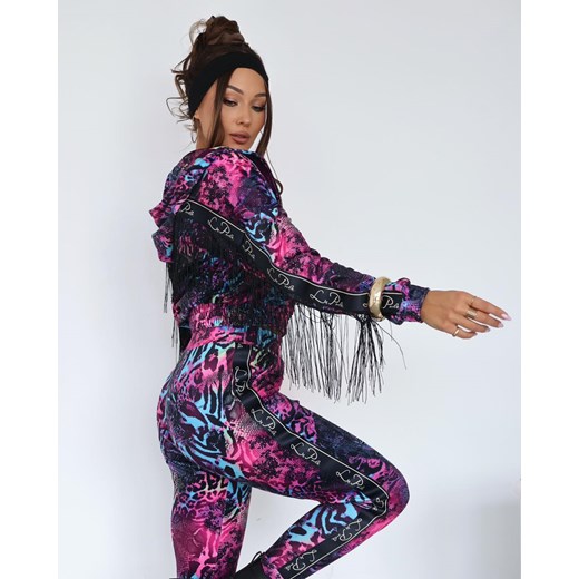 welurowy dres besties frędzle la perla bluza + top + spodnie z czarnymi La Perla S okazja STYLOWO