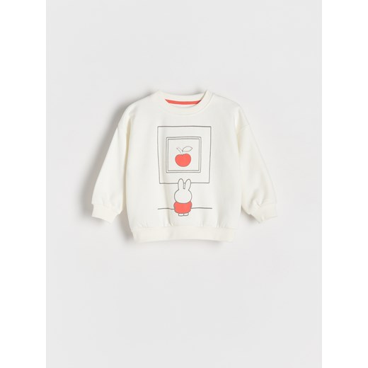 Reserved - Bawełniana bluza Miffy - złamana biel Reserved 86 (12-18 m.) promocja Reserved