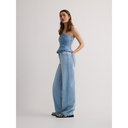 Reserved - Jeansy straight leg - niebieski ze sklepu Reserved w kategorii Jeansy damskie - zdjęcie 186093466