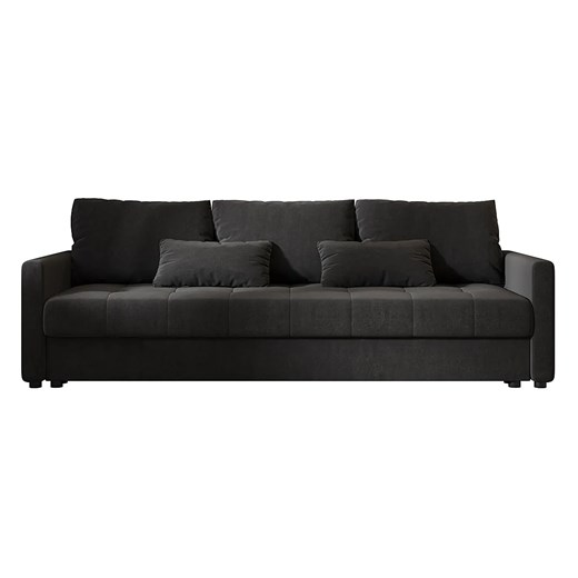 Ciemnoszara sofa rozkładana tapicerowana welurem H3-N78 ze sklepu Edinos.pl w kategorii Sofy i kanapy - zdjęcie 186094398