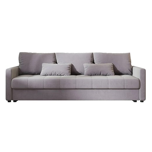 Szara welurowa sofa amerykanka z pojemnikiem M8-E16 ze sklepu Edinos.pl w kategorii Sofy i kanapy - zdjęcie 186094438