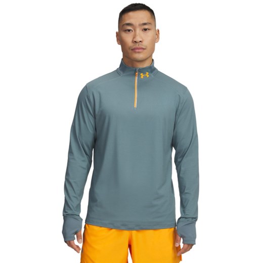 Męski longsleeve do biegania Under Armour UA Launch Pro 1/4 Zip - niebieski ze sklepu Sportstylestory.com w kategorii T-shirty męskie - zdjęcie 186095225