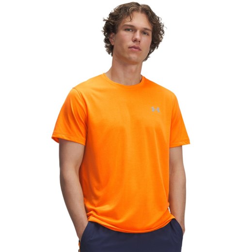 Męska koszulka do biegania Under Armour UA Launch Shortsleeve - pomarańczowa ze sklepu Sportstylestory.com w kategorii T-shirty męskie - zdjęcie 186095237