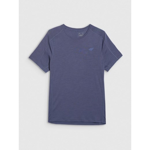 Męska koszulka trekkingowa 4F 4FWAW25TFTSM1526 - niebieska ze sklepu Sportstylestory.com w kategorii T-shirty męskie - zdjęcie 186095387