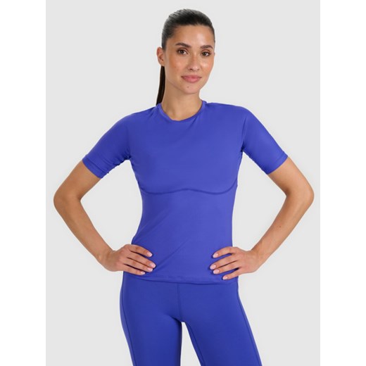 Damska koszulka treningowa 4F 4FWAW25TFTSF1518 - niebieska ze sklepu Sportstylestory.com w kategorii Bluzki damskie - zdjęcie 186095417
