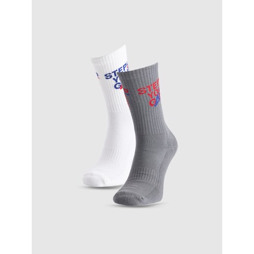 Męskie skarpetki (2-pack) 4F 4FRAW25USOCM514 - multikolor ze sklepu Sportstylestory.com w kategorii Skarpetki męskie - zdjęcie 186095689