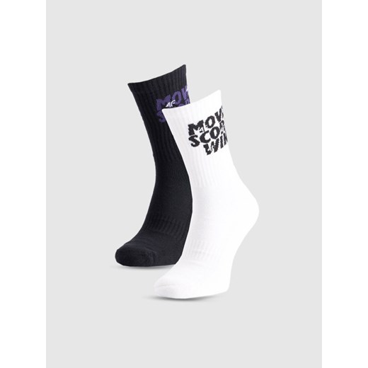 Damskie skarpetki (2-pack) 4F 4FRAW25USOCF522 - multikolor ze sklepu Sportstylestory.com w kategorii Skarpetki damskie - zdjęcie 186095755