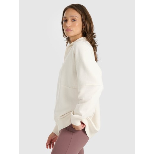 Damska bluza dresowa bez kaptura 4F 4FRAW25TSWSF2358 - biała L Sportstylestory.com