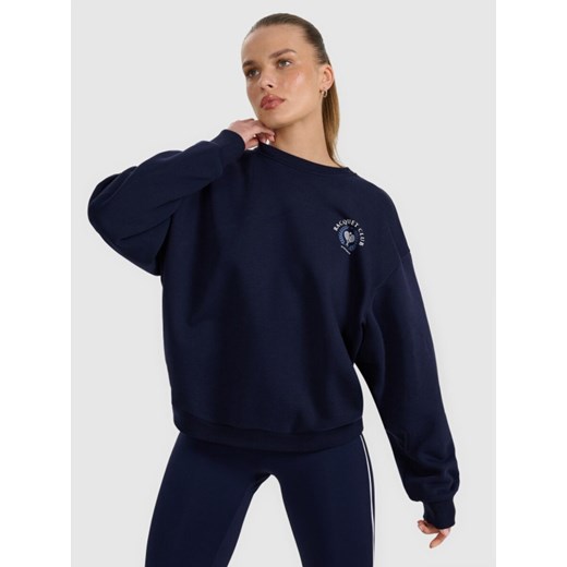 Damska bluza nierozpinana bez kaptura 4F 4FRAW25TSWSF2461 - granatowa ze sklepu Sportstylestory.com w kategorii Bluzy damskie - zdjęcie 186095868