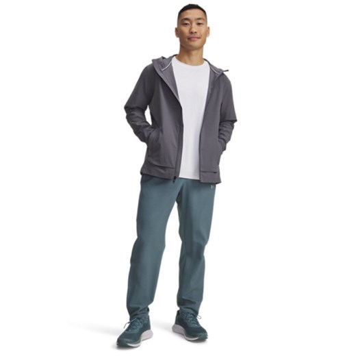 Męskie spodnie do biegania Under Armour UA Velociti Pro Storm Pants - zielone ze sklepu Sportstylestory.com w kategorii Spodnie męskie - zdjęcie 186096227