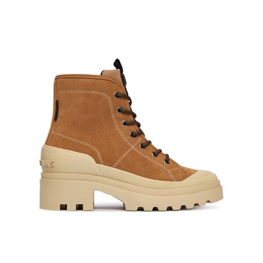 Pepe Jeans Trapery Hale Basic W PLS500006 Brązowy ze sklepu MODIVO w kategorii Workery damskie - zdjęcie 186096489