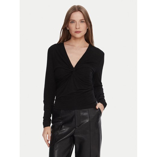 Lola Casademunt by Maite Bluzka MF2515029 Czarny Slim Fit ze sklepu MODIVO w kategorii Bluzki damskie - zdjęcie 186096515