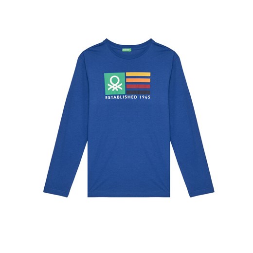 United Colors Of Benetton Bluzka 3I1XC10JN Niebieski Regular Fit ze sklepu MODIVO w kategorii T-shirty chłopięce - zdjęcie 186096536