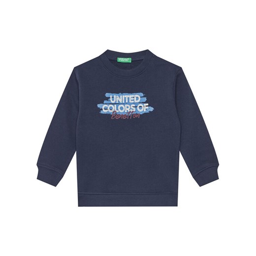 United Colors Of Benetton Bluza 3J70G10JY Granatowy Regular Fit ze sklepu MODIVO w kategorii Bluzy chłopięce - zdjęcie 186096569