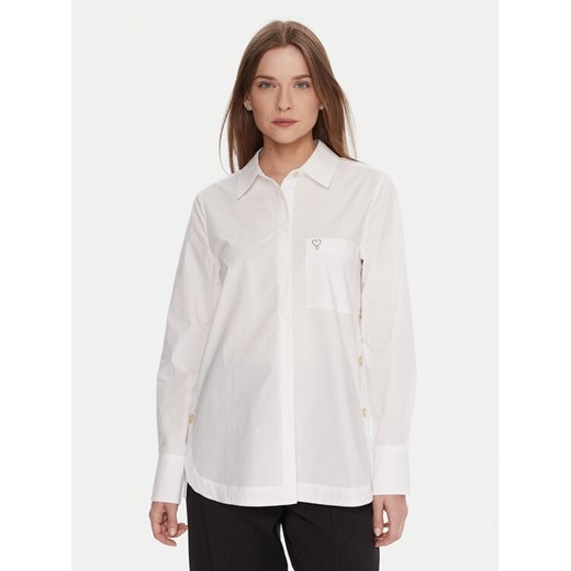 LOLA CASADEMUNT Koszula LF2515025 Biały Regular Fit ze sklepu MODIVO w kategorii Koszule damskie - zdjęcie 186096579