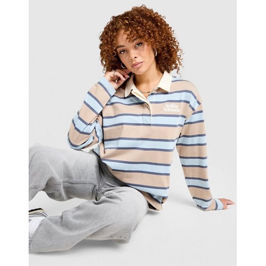 UNLIKE HUMANS T-SHIRT STRIPE RUGBY TEE ze sklepu JD Sports  w kategorii Bluzki damskie - zdjęcie 186097709