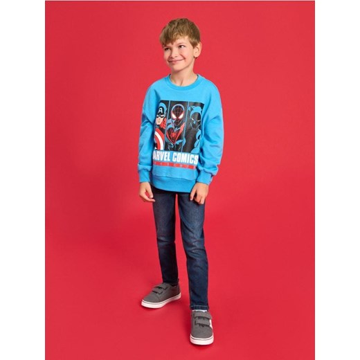 Sinsay - Bluza crewneck Marvel Comics - niebieski - id: 214GS-55X - marki Sinsay - 186098666 Sinsay - Bluza crewneck Marvel Comics - niebieski ze sklepu Sinsay w kategorii Bluzy chłopięce - zdjęcie 186098666