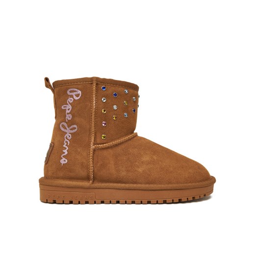 Śniegowce Pepe Jeans Diss Studs G PGS500006 Brązowy ze sklepu eobuwie.pl w kategorii Buty zimowe dziecięce - zdjęcie 186098847