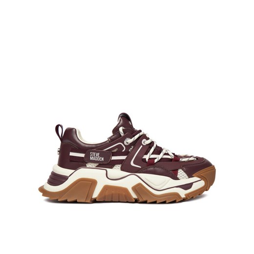 Sneakersy Steve Madden Kingdom 2 SM11004870 Bordowy ze sklepu eobuwie.pl w kategorii Buty sportowe damskie - zdjęcie 186099435