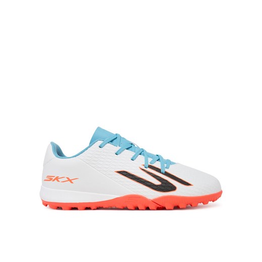 Buty do piłki nożnej Skechers Jr Youth Tf 252164L WTQP Biały ze sklepu eobuwie.pl w kategorii Buty sportowe dziecięce - zdjęcie 186099489