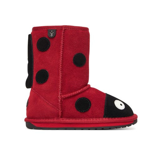 Śniegowce EMU Australia Lady Bird K10111 Czerwony ze sklepu eobuwie.pl w kategorii Buty zimowe dziecięce - zdjęcie 186099606