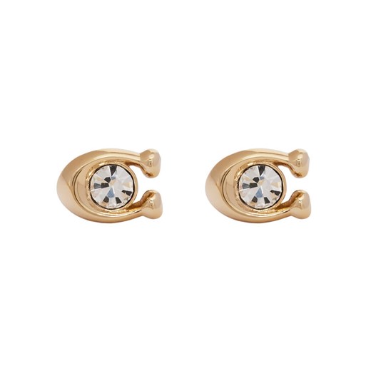 Kolczyki Coach Signature Stone Stud Earrings 37440614GLD110 Złoty ze sklepu eobuwie.pl w kategorii Kolczyki - zdjęcie 186099856
