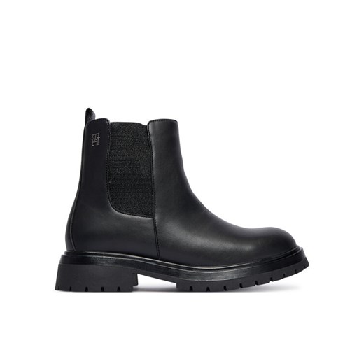 Botki Tommy Hilfiger Chelsea Boot T3A5-34152-1355 D Czarny ze sklepu eobuwie.pl w kategorii Buty zimowe dziecięce - zdjęcie 186100479
