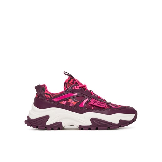 Sneakersy Versace Jeans Couture 79VA3SVG Bordowy ze sklepu eobuwie.pl w kategorii Buty sportowe damskie - zdjęcie 186100788