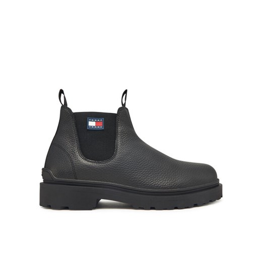 Sztyblety Tommy Jeans Tjm Chelsea Leather Wl EM0EM01670 Czarny ze sklepu eobuwie.pl w kategorii Buty zimowe męskie - zdjęcie 186100976