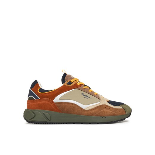 Sneakersy Pepe Jeans Marlon Sports M PMS600002 Brązowy ze sklepu eobuwie.pl w kategorii Buty sportowe męskie - zdjęcie 186101117