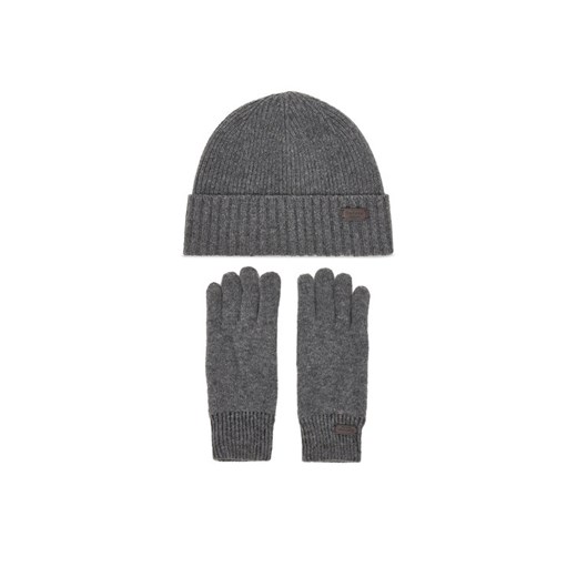 Zestaw Czapka i Rękawiczki Barbour Carlton MGS0091GY15 Szary ze sklepu eobuwie.pl w kategorii Komplety czapka i szalik damskie - zdjęcie 186101268