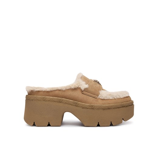 Klapki Guess FLFBRI ESU06 Beżowy ze sklepu eobuwie.pl w kategorii Klapki damskie - zdjęcie 186101916