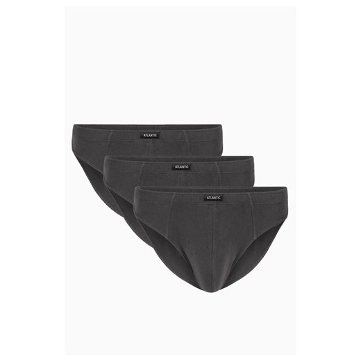 Atlantic 3-pack slipy męskie sport 3BMP-322-GRAFITOWY, Kolor grafitowy, Rozmiar S, ATLANTIC ze sklepu Primodo w kategorii Majtki męskie - zdjęcie 186118828
