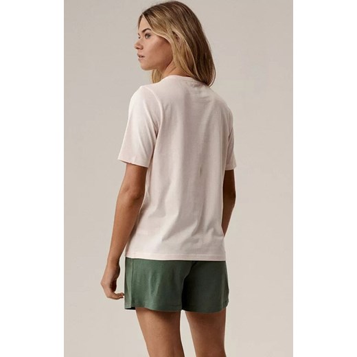 Atlantic krótka bawełniana piżama damska NLP-498E-ROZJ_ZIE, Kolor różowo-zielony, Rozmiar S, ATLANTIC ze sklepu Primodo w kategorii Piżamy damskie - zdjęcie 186118875