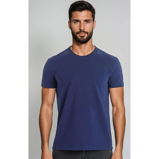 Niebieski t-shirt męski bawełniany koszulka z krótkim rękawem Luca 1502, Kolor niebieski, Rozmiar 3XL, Teyli ze sklepu Primodo w kategorii T-shirty męskie - zdjęcie 186118929