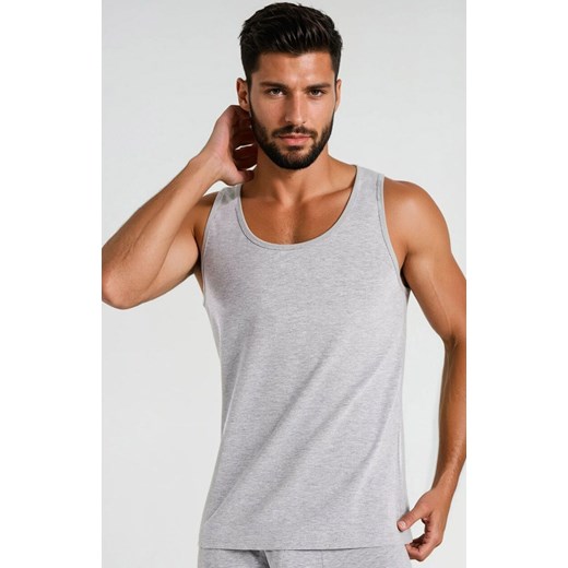 Szary podkoszulek męski tank top Eli 1301, Kolor szary, Rozmiar 3XL, Teyli ze sklepu Primodo w kategorii Podkoszulki męskie - zdjęcie 186118958