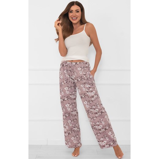 Bawełniane spodnie damskie długie Kimuri, Kolor cappuccino, Rozmiar S, Italian Fashion ze sklepu Primodo w kategorii Piżamy damskie - zdjęcie 186119268