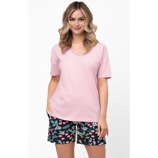 Piżama damska na krótki rękaw i krótkie spodnie Marisal, Kolor różowo-granatowy, Rozmiar S, Italian Fashion ze sklepu Primodo w kategorii Piżamy damskie - zdjęcie 186119336