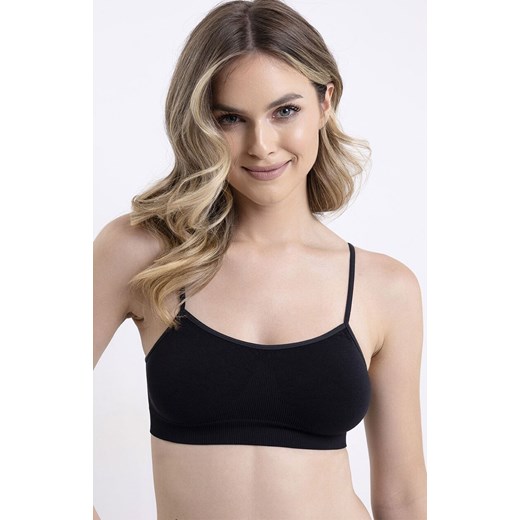 Czarny top damski T-95/02, Kolor czarny, Rozmiar L, leptir ze sklepu Primodo w kategorii Biustonosze - zdjęcie 186119379