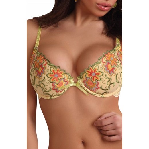 Kolorowy biustonosz push-up z odpinanymi ramiączkami Evana, Kolor żółty, Rozmiar 70C, LivCo Corsetti Fashion ze sklepu Primodo w kategorii Biustonosze - zdjęcie 186119388