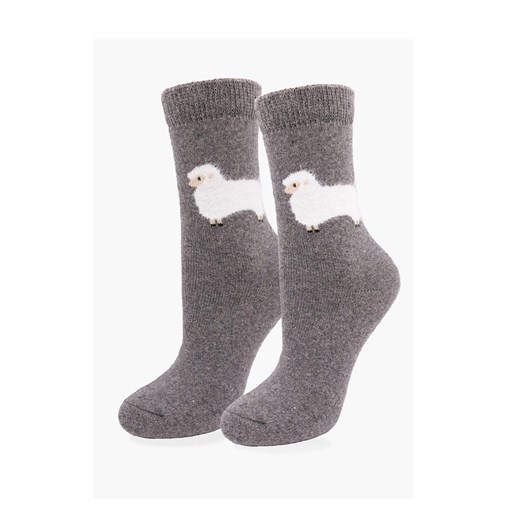 Marilyn ciepłe skarpetki damskie z owcą szare Angora F29, Kolor szary, Rozmiar uniwersalny, Marilyn ze sklepu Primodo w kategorii Skarpetki damskie - zdjęcie 186119638