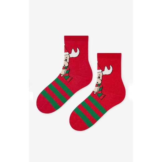 Marilyn świąteczne skarpetki damskie Christmas Moose, Kolor czerwony, Rozmiar 36-40, Marilyn ze sklepu Primodo w kategorii Skarpetki damskie - zdjęcie 186119669