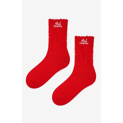 Marilyn świąteczne skarpetki damskie Merry Christmas, Kolor czerwony, Rozmiar 36-40, Marilyn - id: 217761 - marki Marilyn - 186119716 Marilyn świąteczne skarpetki damskie Merry Christmas, Kolor czerwony, Rozmiar 36-40, Marilyn ze sklepu Primodo w kategorii Skarpetki damskie - zdjęcie 186119716