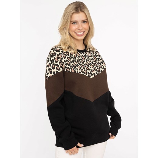 Zwillingsherz Bluza &quot;Konny&quot; w kolorze czarno-brązowym Zwillingsherz L/XL promocyjna cena Limango Polska