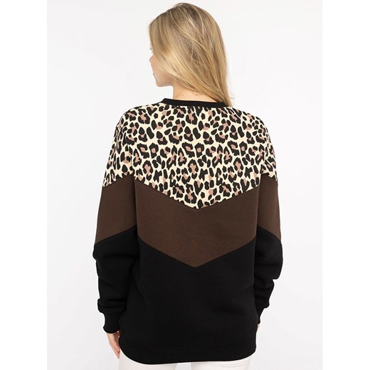 Zwillingsherz Bluza &quot;Konny&quot; w kolorze czarno-brązowym Zwillingsherz L/XL okazja Limango Polska