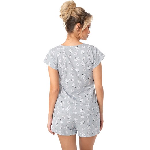 Piżama damska bawełniana z krótkimi spodniami szara Bunny short, Kolor szary-wzór, Rozmiar S, Donna ze sklepu Intymna w kategorii Piżamy damskie - zdjęcie 186120845