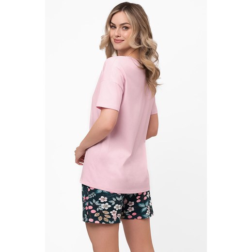 Piżama damska na krótki rękaw i krótkie spodnie Marisal, Kolor różowo-granatowy, Rozmiar S, Italian Fashion ze sklepu Intymna w kategorii Piżamy damskie - zdjęcie 186121087